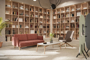 MESA EN FORMA RECTANGULAR CON BASE DE MADERA