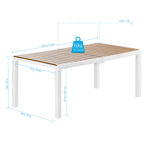 Mesa Minimalista Rectangular En Polipropileno