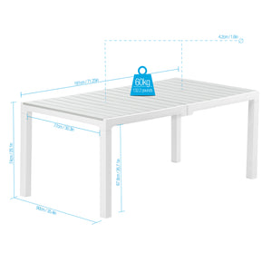 Mesa Minimalista Rectangular En Polipropileno