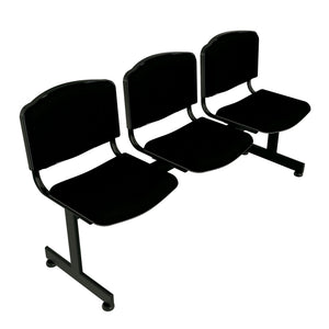 SILLA TANDEM TAPIZADA GENOVA NEGRO (N379 N)