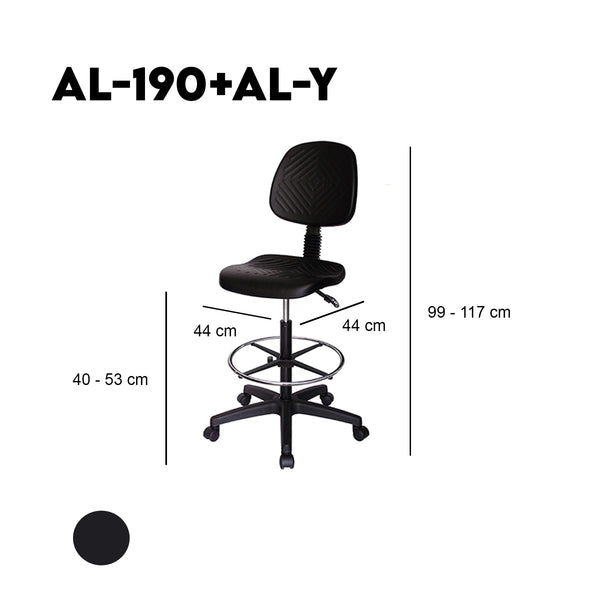 SILLA TIPO CAJERO INDUSTRIAL TEKNO (AL-190 + NW)