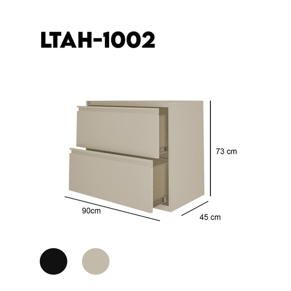 ARCHIVERO METALICO HORIZONTAL DE 2 GAVETAS